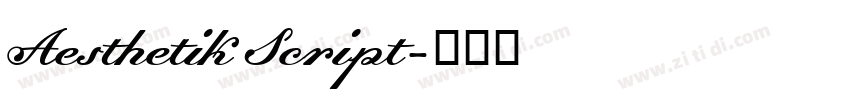 Aesthetik Script字体转换